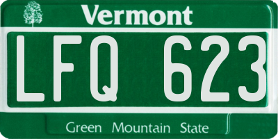 VT license plate LFQ623