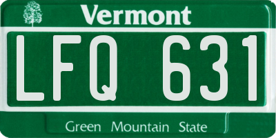 VT license plate LFQ631