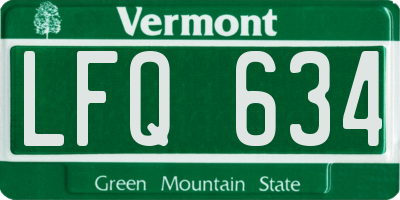 VT license plate LFQ634