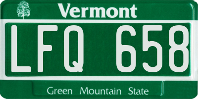 VT license plate LFQ658