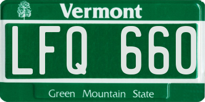 VT license plate LFQ660