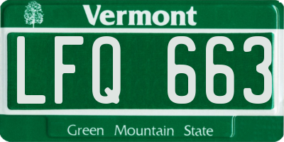 VT license plate LFQ663