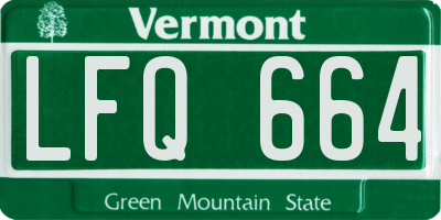 VT license plate LFQ664