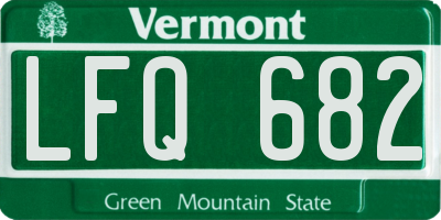 VT license plate LFQ682
