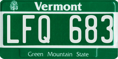 VT license plate LFQ683