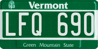 VT license plate LFQ690
