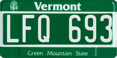 VT license plate LFQ693