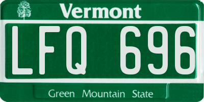 VT license plate LFQ696