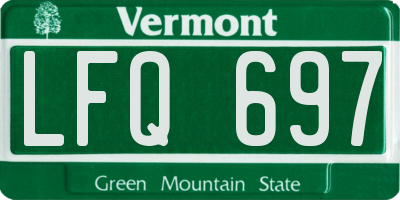 VT license plate LFQ697
