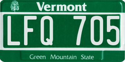 VT license plate LFQ705