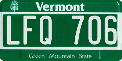VT license plate LFQ706