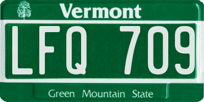 VT license plate LFQ709
