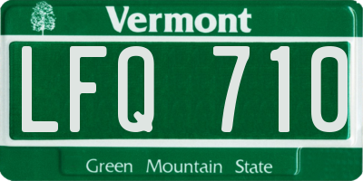 VT license plate LFQ710