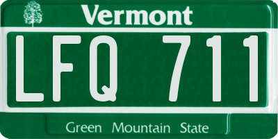 VT license plate LFQ711