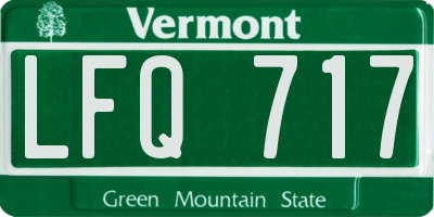 VT license plate LFQ717