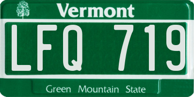 VT license plate LFQ719