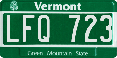 VT license plate LFQ723