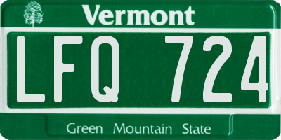 VT license plate LFQ724