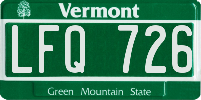 VT license plate LFQ726