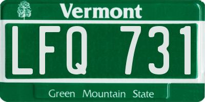 VT license plate LFQ731
