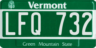 VT license plate LFQ732