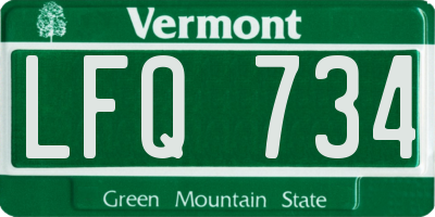 VT license plate LFQ734