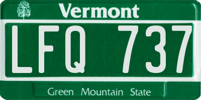 VT license plate LFQ737