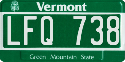 VT license plate LFQ738