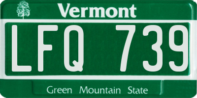 VT license plate LFQ739