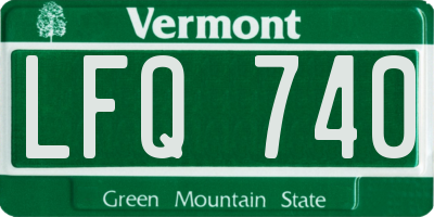 VT license plate LFQ740