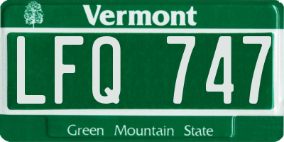 VT license plate LFQ747