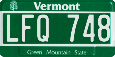 VT license plate LFQ748