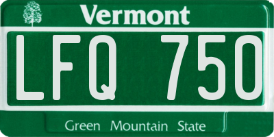 VT license plate LFQ750