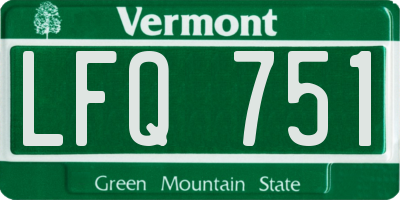 VT license plate LFQ751