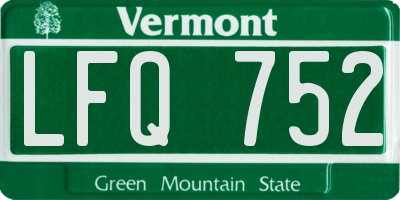 VT license plate LFQ752