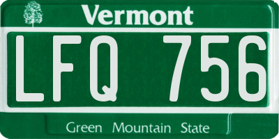 VT license plate LFQ756
