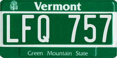 VT license plate LFQ757