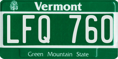 VT license plate LFQ760