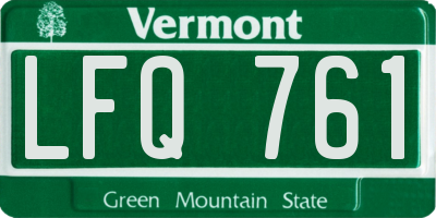 VT license plate LFQ761