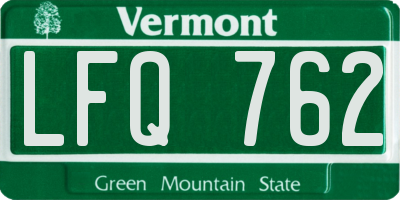 VT license plate LFQ762