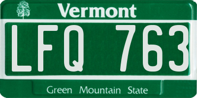 VT license plate LFQ763