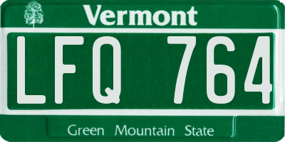 VT license plate LFQ764