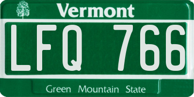 VT license plate LFQ766