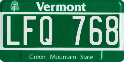 VT license plate LFQ768