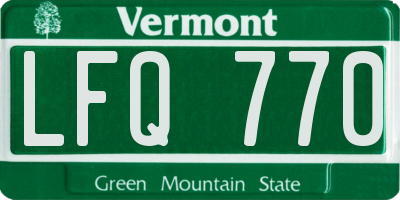 VT license plate LFQ770