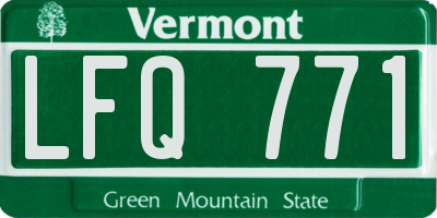VT license plate LFQ771