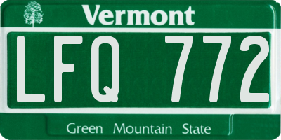 VT license plate LFQ772