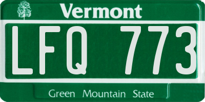 VT license plate LFQ773