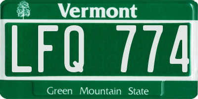 VT license plate LFQ774