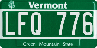 VT license plate LFQ776